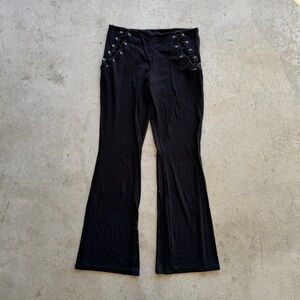 Miaou Black Lace Up Ryder Pants